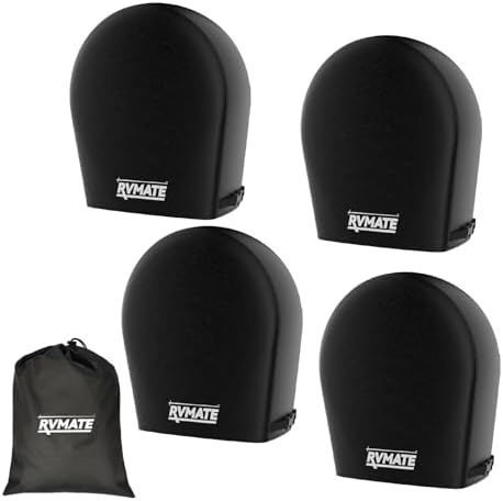 RVMATE RV Tire Covers, Fits 33"-35" Diameter Tires, 4 Pack Wheel Cover by RVMATE