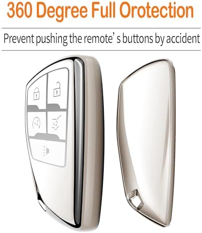 Soft Key Fob Cover with Keychain, 2021-2026 Chevy GMC Smart Key Protector - Image 4