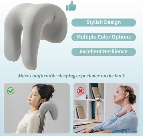 SheRest Office Chair Neck Pillow, Memory Foam Ergonomic Nap Pillow Office Chair - Image 3
