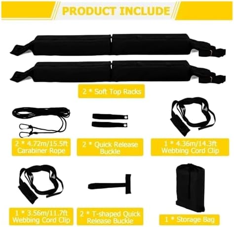 Universal Car Roof Luggage Soft Rack Pads, - Image 6