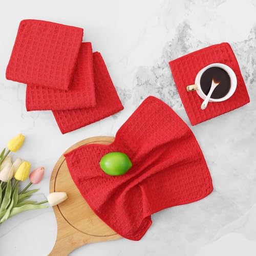 Homaxy Microfiber Waffle Weave Kitchen Dish Cloths, 6 Pack - Image 6