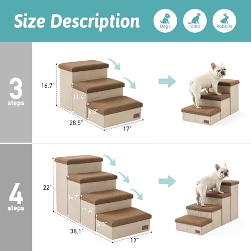COZY KISS Dog Stairs with Storage - Image 3