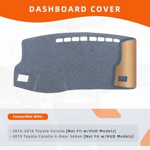Dashboard Cover Dash Mat Fit for to-yota Corolla 2018-2014, Car Dash Board Mat - Image 2