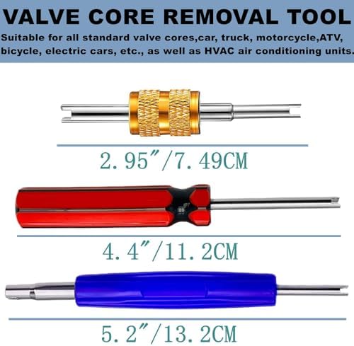 6Pcs Valve Stem Removal Tool Kit, R134 R12 A/C HVAC Air Conditioner Schrader - Image 2