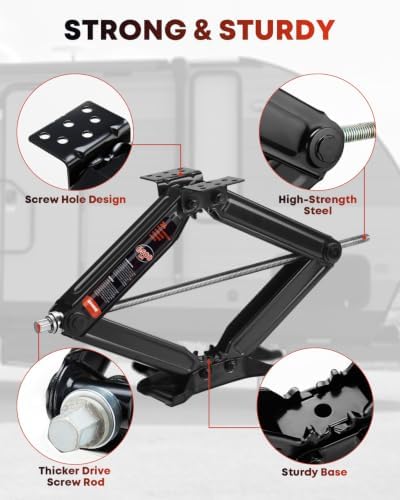Kohree 6500lbs Heavy Duty RV Stabilizer Jacks 4 Pack, 24 Inch - Image 5