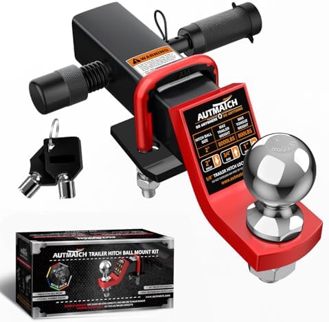 AUTMATCH Trailer Hitch Ball Mount by AUTMATCH