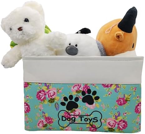 Collapsible Dog Toy Basket Foldable Dog Toy Box Bin - Image 2