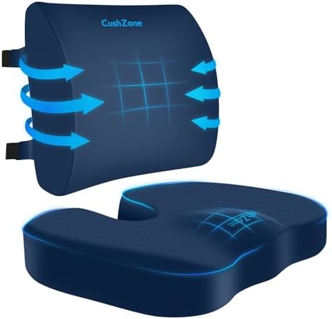 CushZone Seat Cushion and Lumbar Support Pillow by CushZone