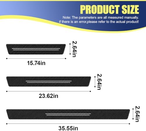 9PCS Carbon Fiber Car Door Entry Guard Sill Protector Cover - Image 2