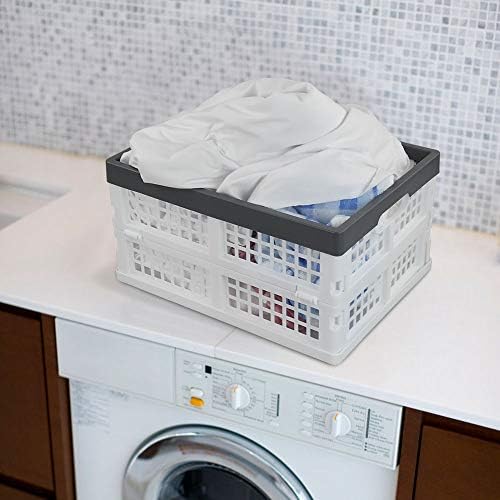 Teyyvn 4-Pack Collapsible Milk Crates, 15L Plastic Stackable Storage Bins - Image 5
