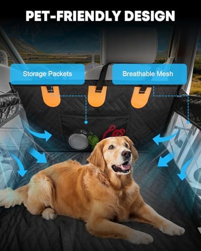 Kohree Dog Car Seat Cover for Medium Large Dogs Hard Bottom - Image 4