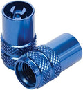 Tusk Billet Aluminum Valve Stem Caps w/Core Remover Blue by TUSKPowersports