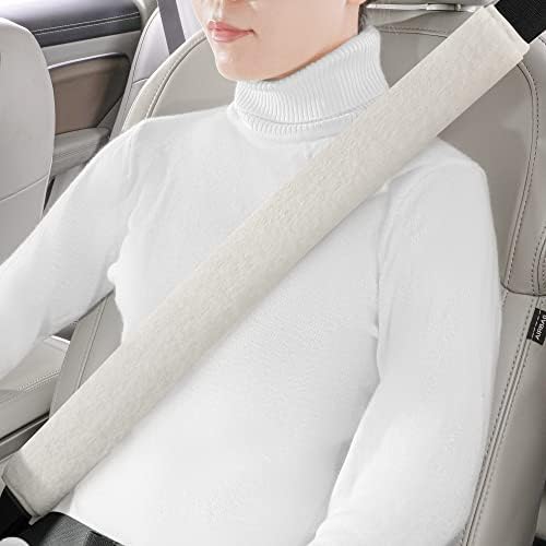 LACDL Extra Long Seatbelt Covers Super Soft Furry by LeadingAComfortableDrivingLife
