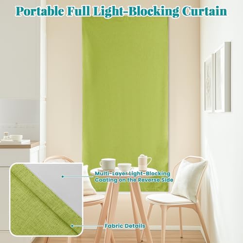 100% Blackout Self Adhesive Curtains Portable Curtain Simple and Easy to - Image 6