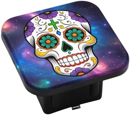 Swono Sugar Skull Travel Trailer Hitch Cover by Swono