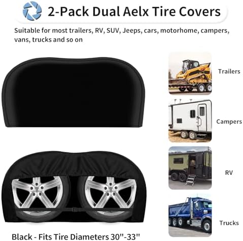 OutdoorLines Waterproof RV Tire Covers Dual Axle Cover - Image 4
