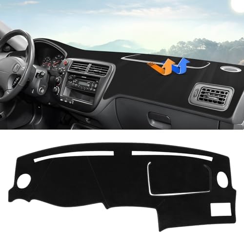Autorder Dashboard Cover Mat for Honda Civic 1996-2000 Accessories Dash Cover by Autorder