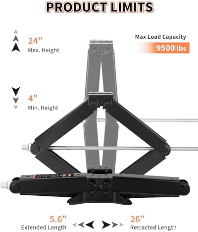 OULEME 9500 lbs RV Camper Scissor Jack - Image 3