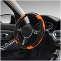 DXNQ Car Steering Wheel Cover, 15 Inch Carbon Fiber Leather Stitching Color by DXNQ