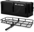 ARKSEN 60" x 23" x 5.5" Folding Hitch Cargo Carrier w/500D Waterproof Bag by ARKSEN