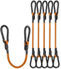 8 Pack 48" Carabiner Bungee Cords Heavy Duty Outdoor, 190 Lb Break Strength by LuckyStraps