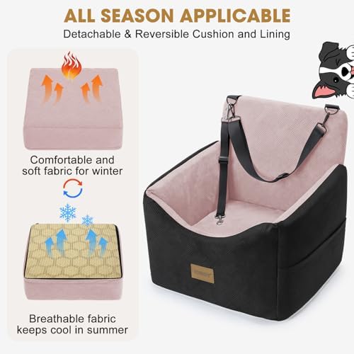 JOEJOY Dog Car Seats for Small Medium Dogs Under 35lbs, Dog Booster Seat - Image 3