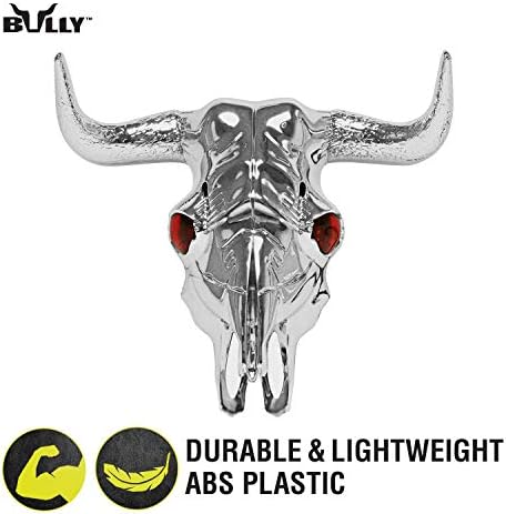 Bully CR-402L Chrome Bull Skull Trailer Truck Towing Hitch Receiver Cover - Image 2