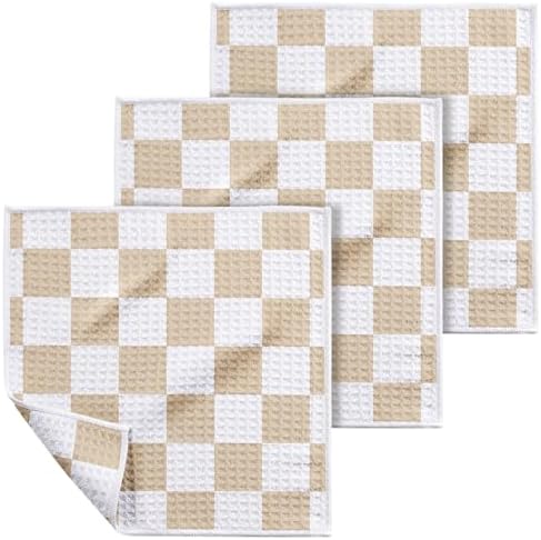 Miss Adola Double-Sided 3 Pack Dish Cloths, Classic Checks by MissAdola