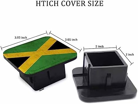 Jamaica Flag Trailer Hitch Covers Jamaican National Flag Heavy Duty Receiver - Image 2