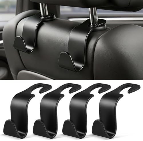 SINGARO 4 Pack Car Seat Headrest Hooks, Vehicle Back Seat Hanger Storage by SINGARO