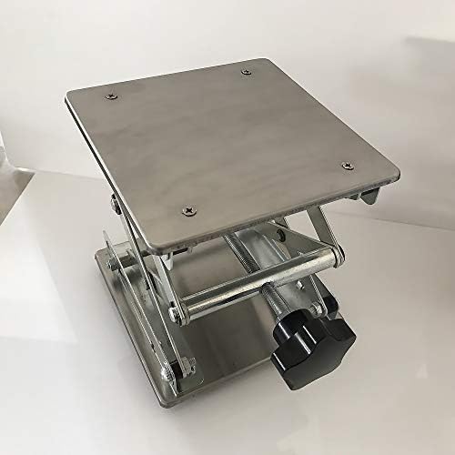 LabZhang 6" x 6" Stainless Steel Lab Jack Scissor Stand Platform Table - Image 5