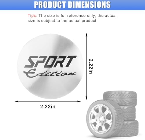 4PCS 56mm Sport Wheel Hub Center Cap Sticker - Image 2