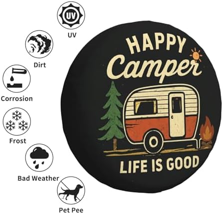 Spare Tire Cover Happy Campers Wheel Covers Weatherproof Universal Wheel - Image 5