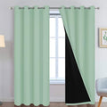 Yakamok Light Sage 100% Blackout Curtains 96 Inches Long 52" Wide, 2 Panels by Yakamok