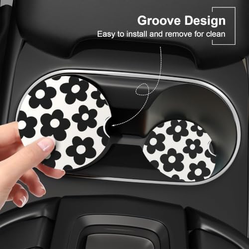 Ceramic Car Coasters – Absorbent Car Cup Holder Coaster Set - Image 4