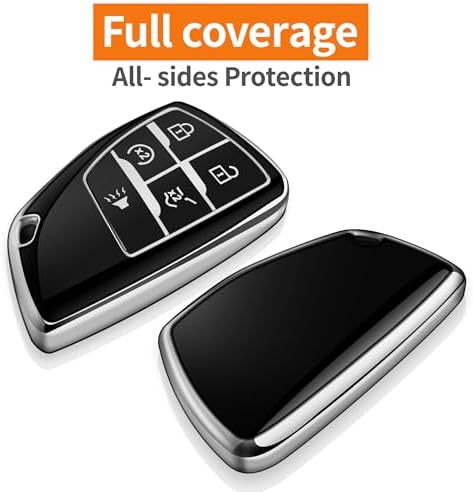 Soft Key Fob Cover with Keychain, 2021-2026 Chevy GMC Smart Key Protector - Image 3