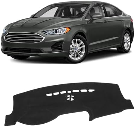 KUST Black Dash Cover for 2013-2020 Ford Fusion Non-Slip Dashboard Cover by KUST