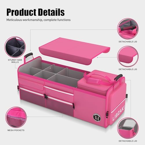 LIBZAKI Oversize 4 in 1 Car Trunk Storage Organizer - Image 4