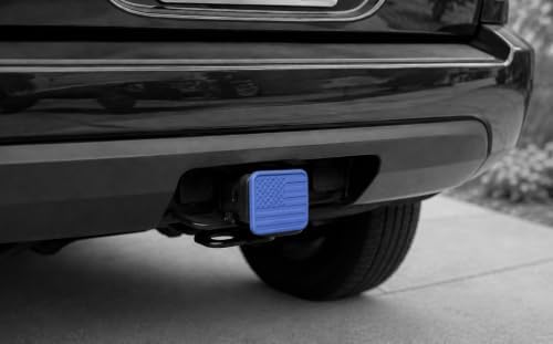 2" American Flag Hitch Cover Plug Blue - Image 4