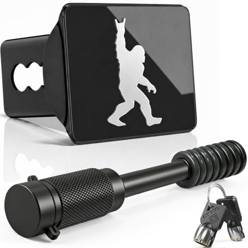 Bigfoot Rock Gesture Trailer Hitch Cover by Unknown