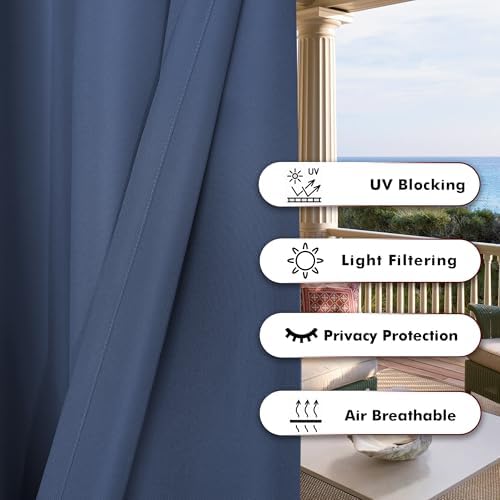 BONZER Outdoor Curtains for Patio Waterproof Thick - Image 4