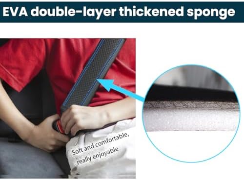 Osilly 2PCS Fiber Leather Seat Belt Shoulder Pads - Image 3