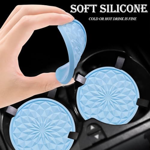 2 Pack Silicone Car Cup Holder Coaster – 2.75 Inch Non-Slip Drink Mat, - Image 4
