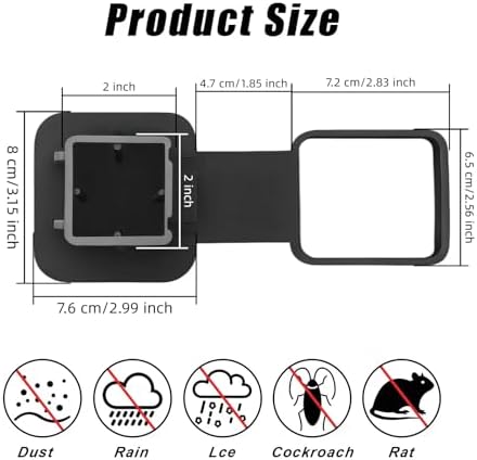 Rubber 2 Inch Trailer Hitch Covers, Tow Tube Cover Plug Cap, Car Exterior - Image 2