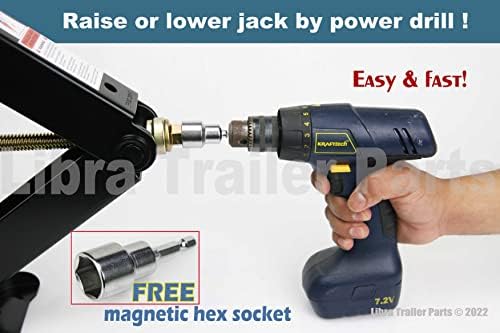 LIBRA Set 2 True HD 9000# 24" RV Trailer Stabilizer Leveling Scissor Jacks - Image 3