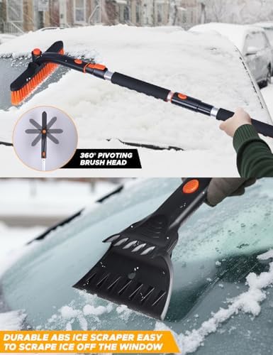 EcoNour 53″ 3 in1 Extendable Snow Brush - Image 3