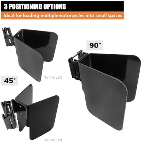 2Pack E-Track Wheel Chock for Motorcycle, E Track Dirt Bike Wheel Chocks - Image 3