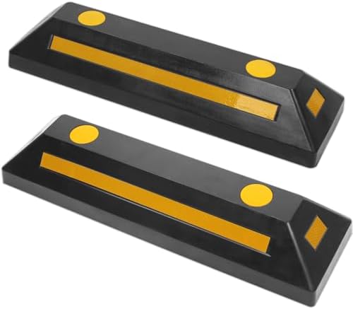 MaxxHaul 50135 2-Pack Commercial Grade Rubber Curb Parking Blocks by MaxxHaul