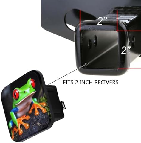 Swono 2 Inch Trailer Hitch Cover Tree Frog, Animal Red Eye Tree Frog Tree - Image 3