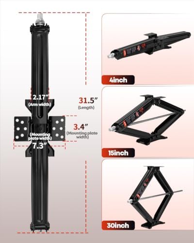 Kohree 6500lbs Heavy Duty RV Stabilizer Jacks 30 Inch, 2 Pack - Image 6